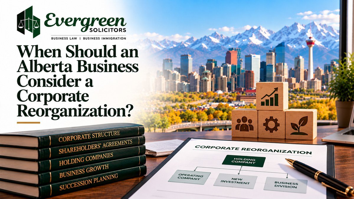 Corporate reorganization in Alberta involving share structures, holding companies and business growth