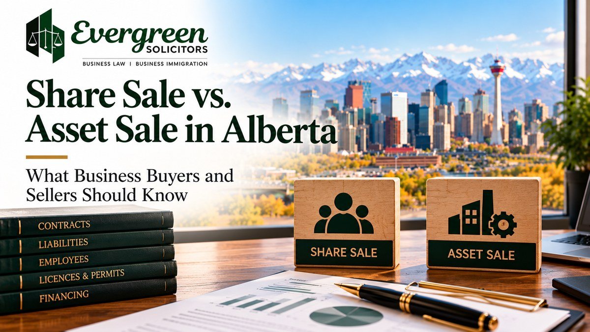 Share sale versus asset sale in Alberta for business buyers and sellers
